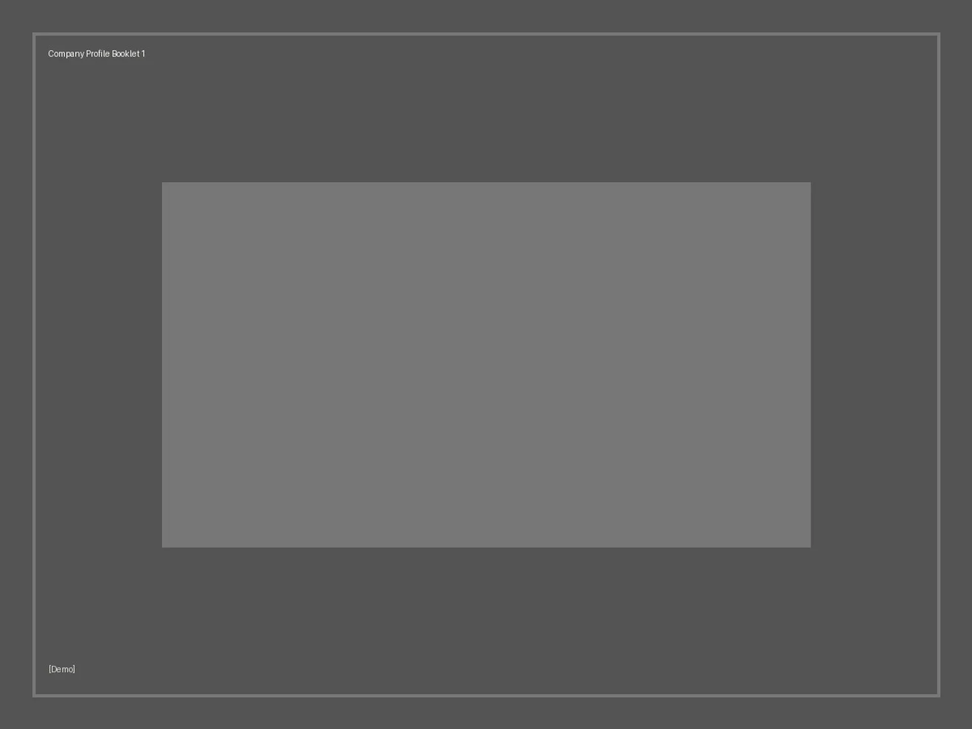 [Demo] Company Profile Booklet