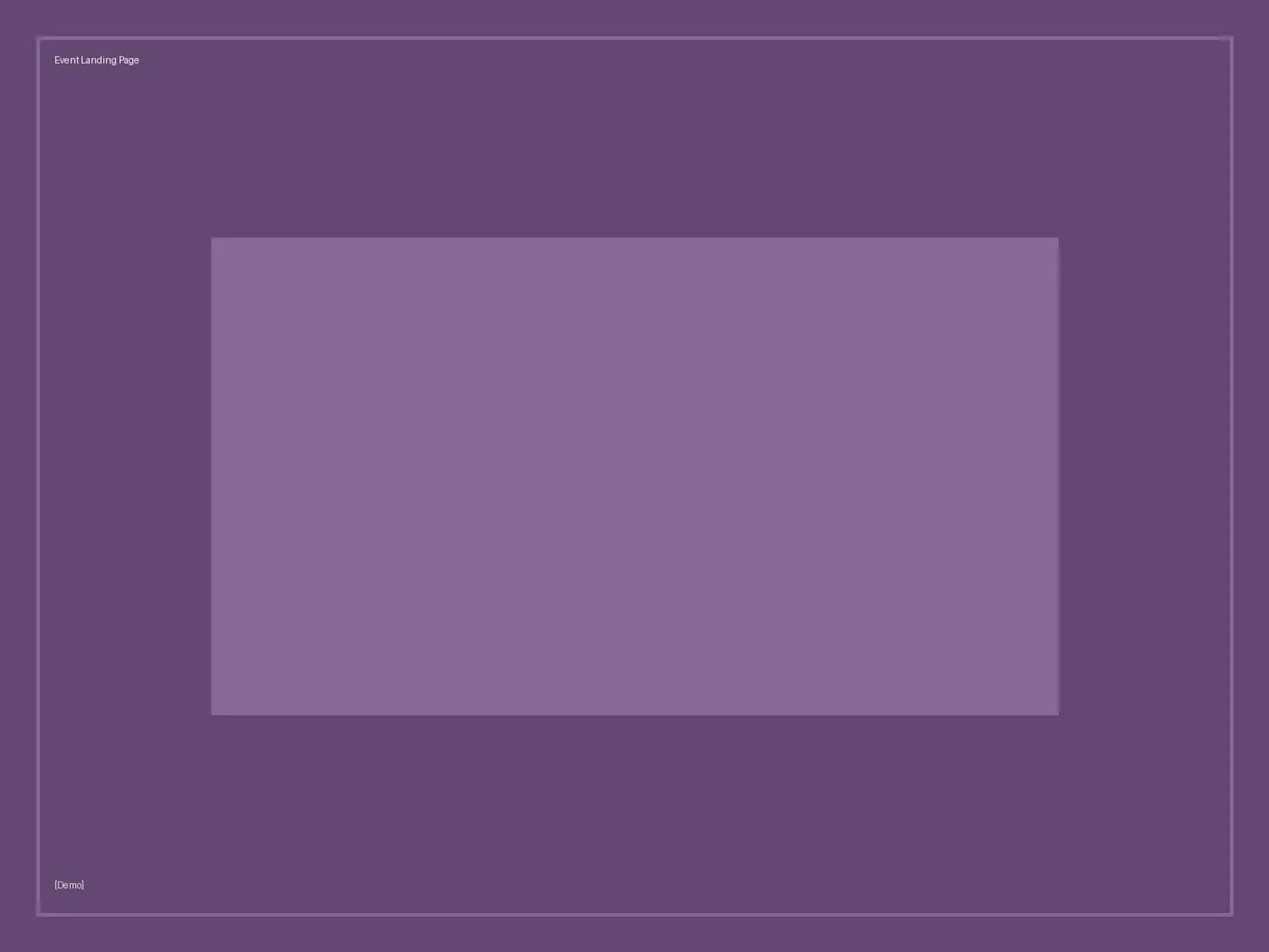 [Demo] Event Landing Page