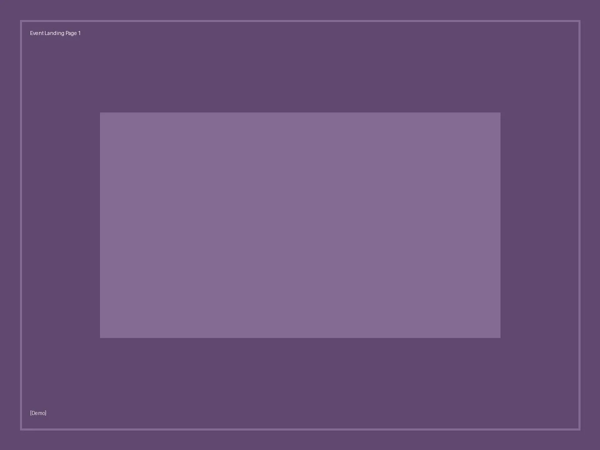 [Demo] Event Landing Page